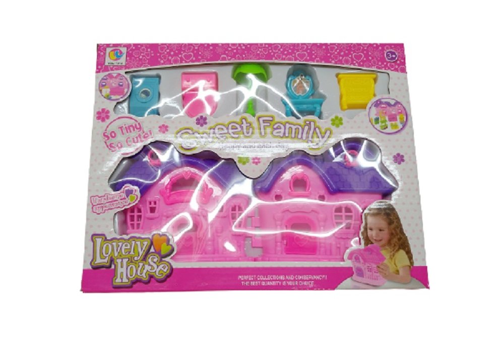 Brinquedo Conjunto Casinha De Plastico Sweet Family Md0001