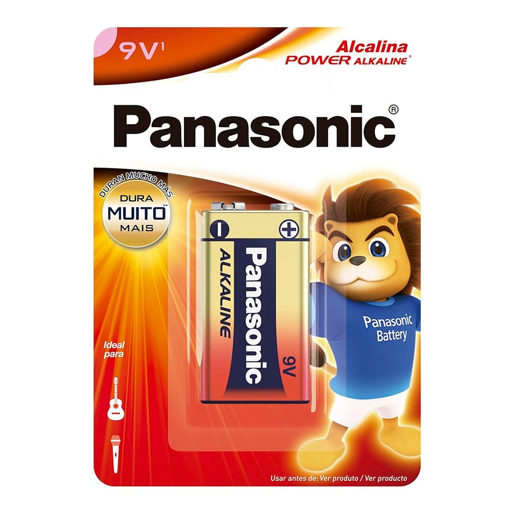 Bateria Panasonic Alcalina 6LF22XAB-1B 9V
