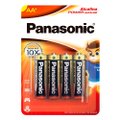 Pilha Panasonic Alcalina Pequena AA LR6XAB/4B Emb. c/ 4 un