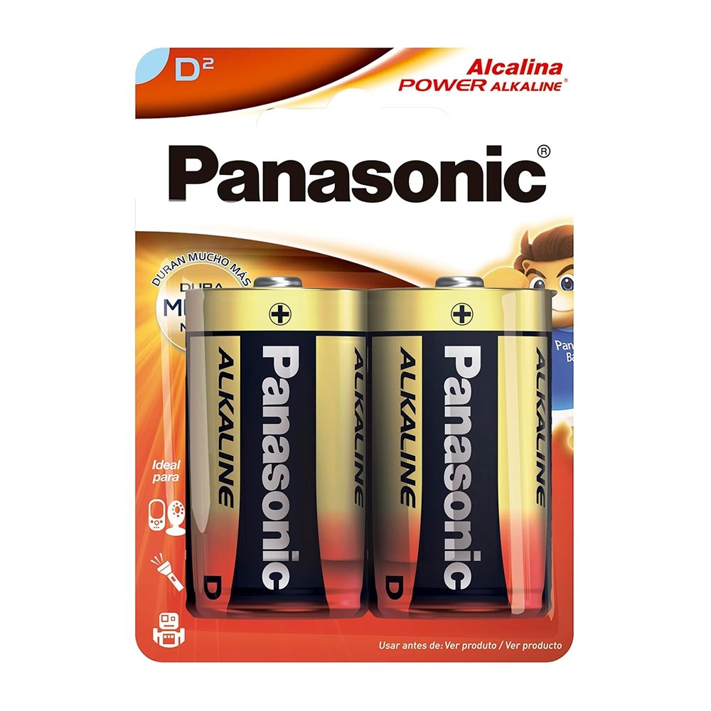 Pilha Panasonic LR20XAB/2B Alcalina Grande AA 2x1