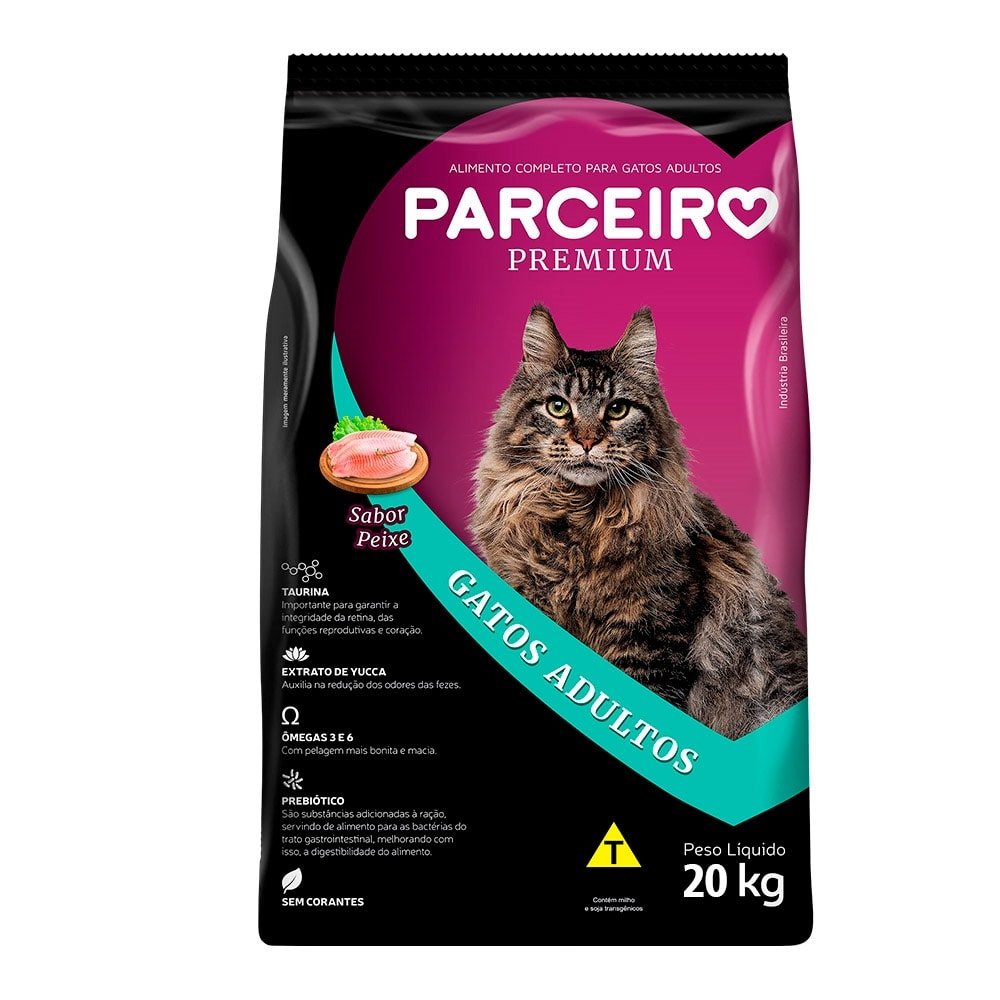 Ração Parceiro Premium Gatos Adulto Peixe 20Kg