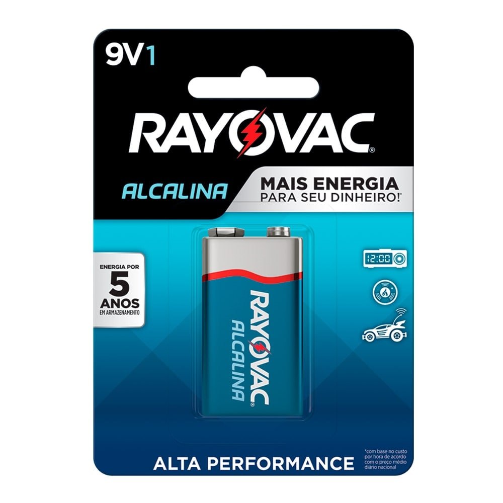 Bateria Rayovac Alcalina 9v