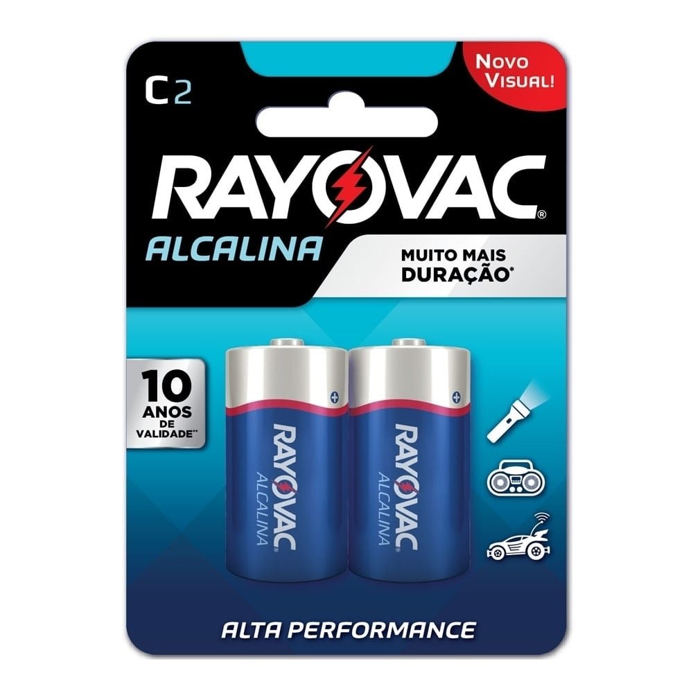Pilha Rayovac Alcalina Grande 2x1