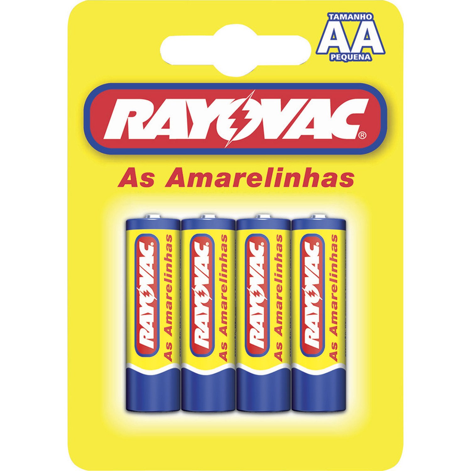 Pilha Rayovac Amarelinha Pequena - Embalagem com 4 Unidades
