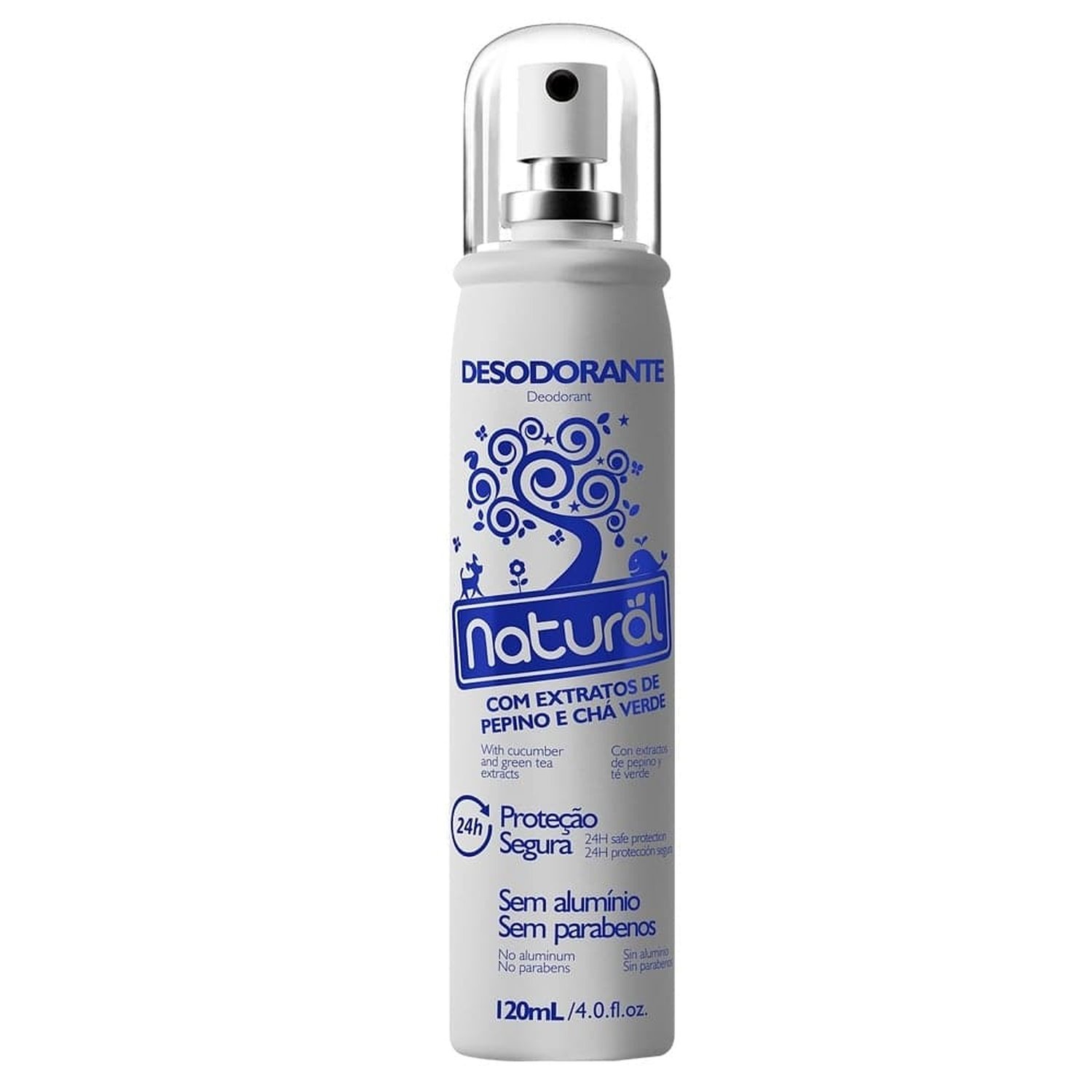 Desodorante Natural Suavetex com Extratos de Pepino e Chá Verde 120 mL