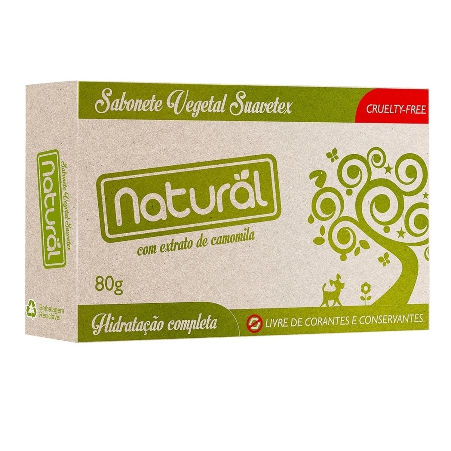 Sabonete Natural Suavetex Camomila com Extratos Orgânicos