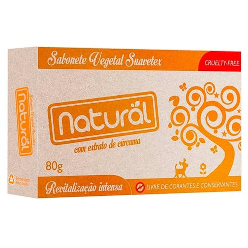 Sabonete Natural Suavetex Cúrcuma 80g Orgânico e Natural