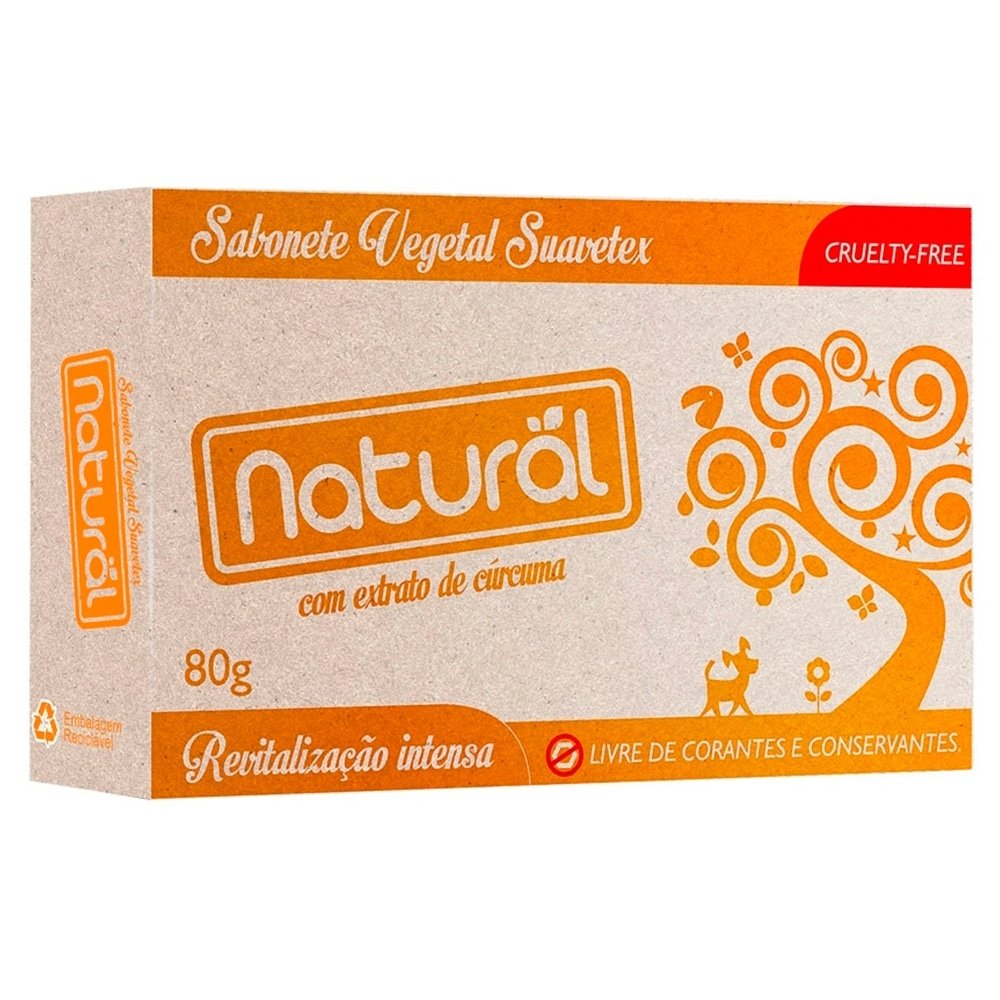 Sabonete Natural Suavetex Cúrcuma 80g Orgânico e Natural