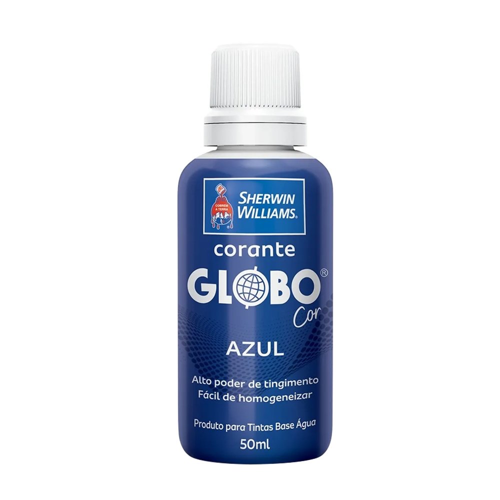 Corante Globo Azul 50ml - Embalagem com 12 Unidades