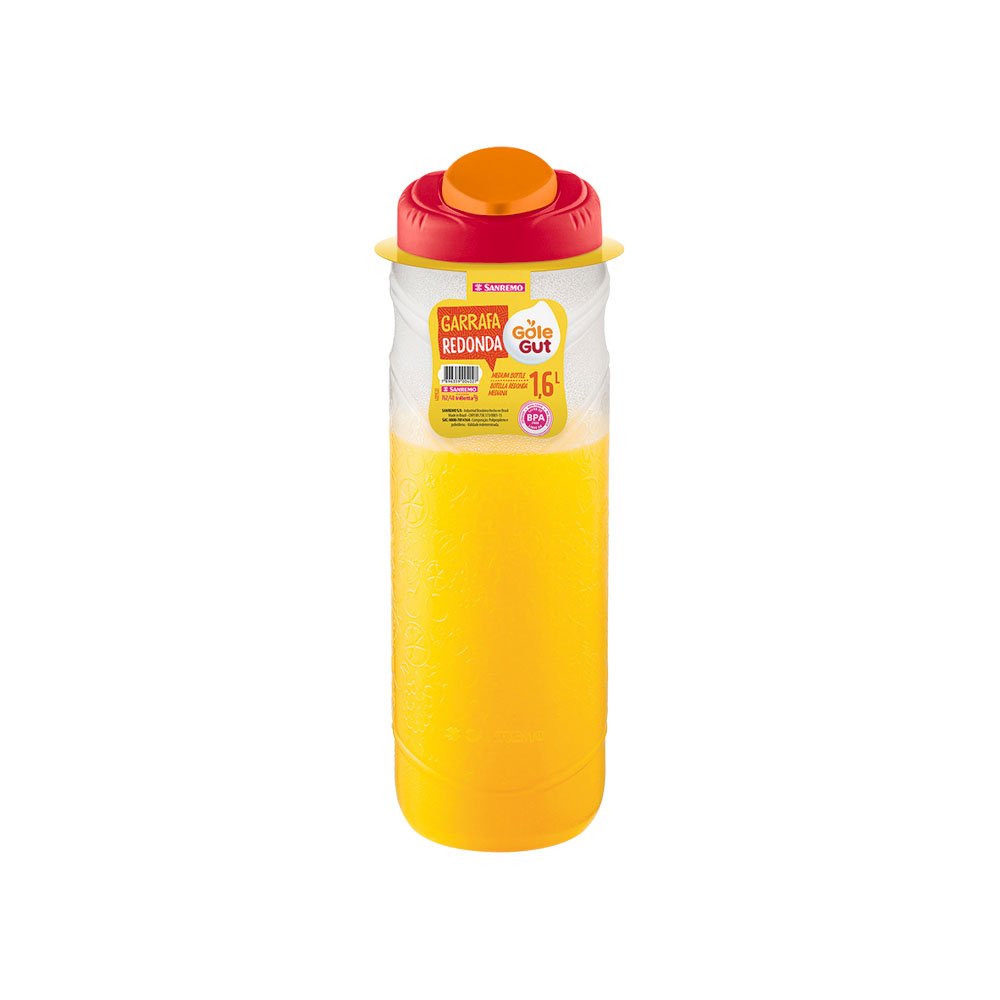Garrafa Liquido Plastico 1,6L Redonda Sanremo