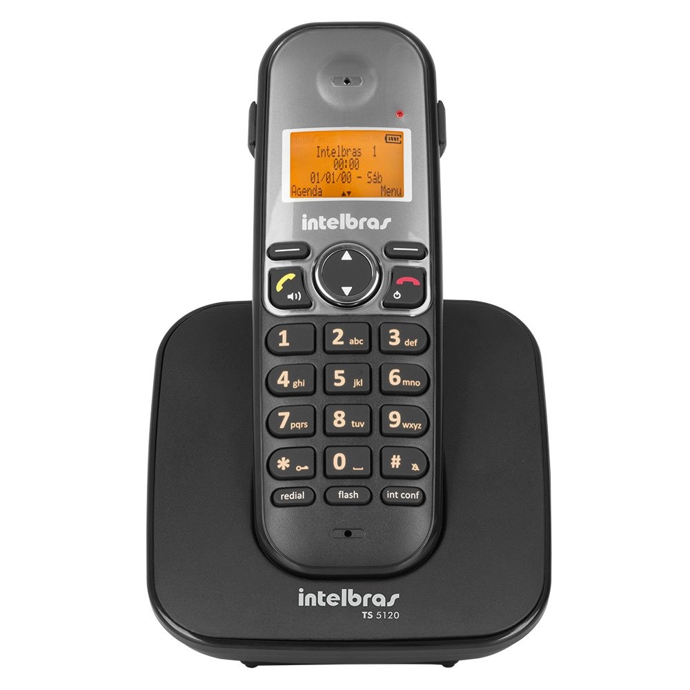 Telefone sem Fio Intelbras TS5120 com Identificador de Chamadas, Preto