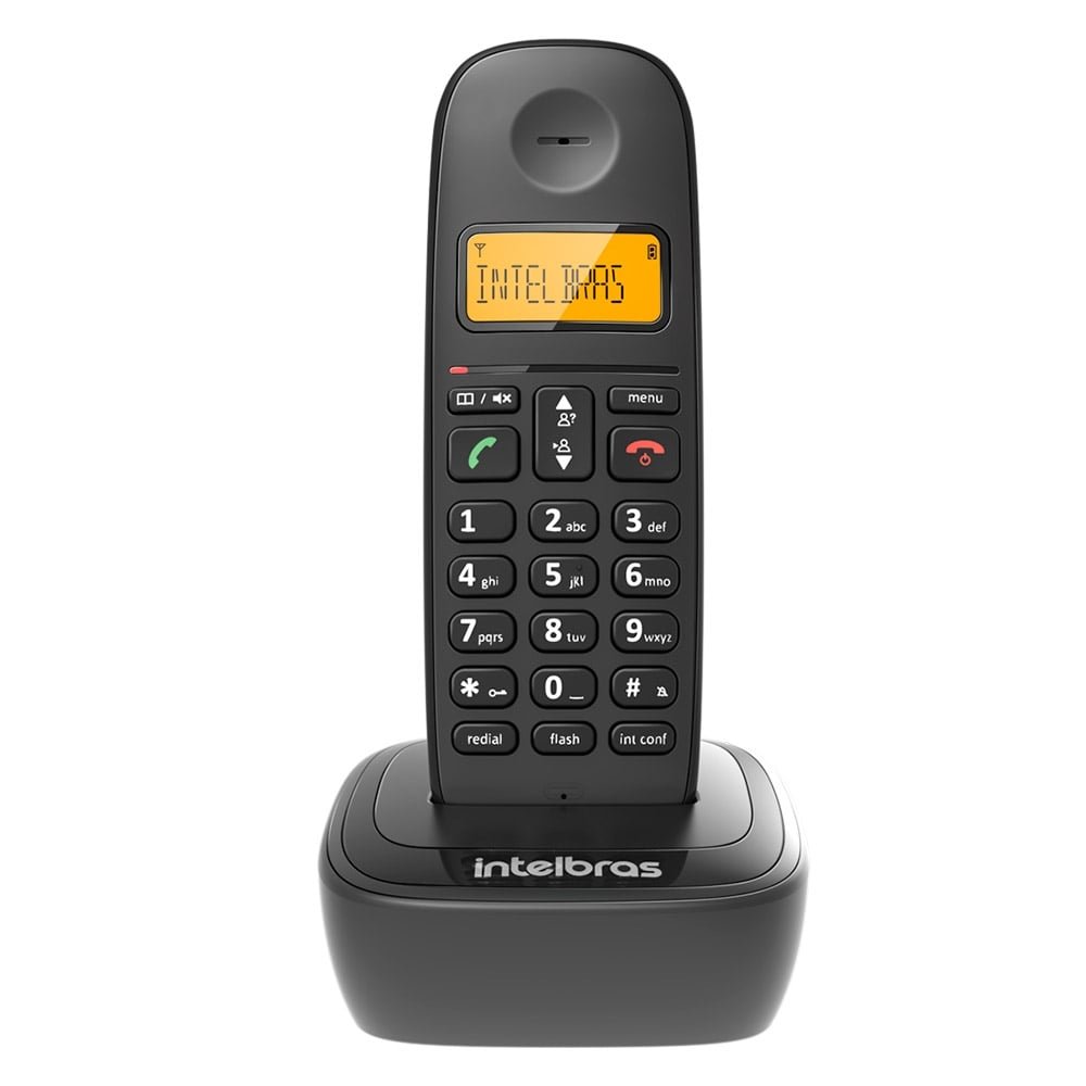 Telefone Sem Fio Intelbras TS 2510, com Identificador de Chamadas, Preto