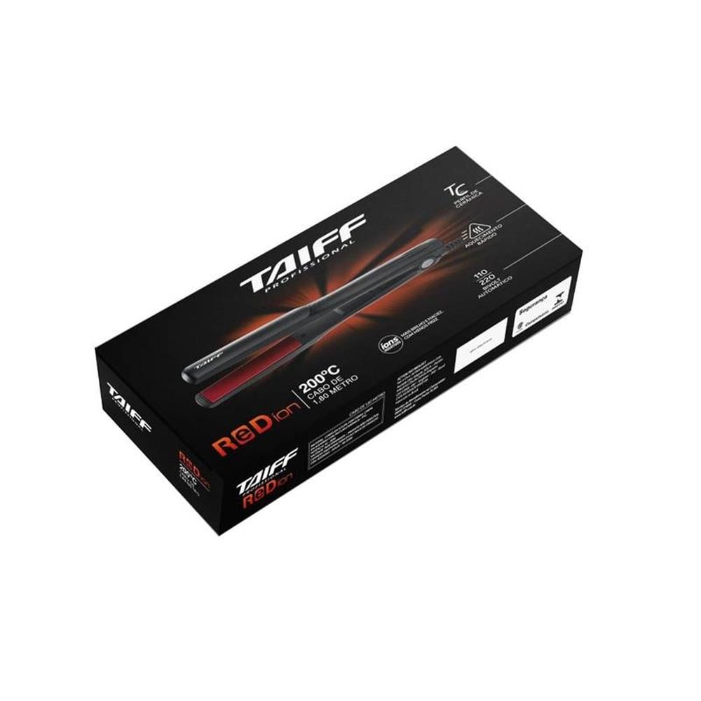 Chapinha/Prancha Taiff Alisadora, Cerâmica, Red Ion, 200ºC, Bivolt