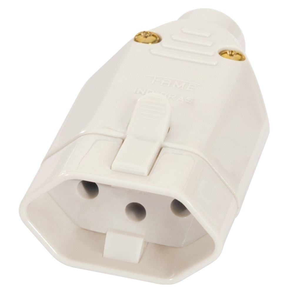 Plug Fêmea Tomada 2p+t 20a 1728 Cinza Fame