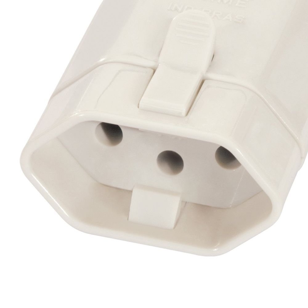 Plug Fêmea Tomada 2p+t 20a 1728 Cinza Fame