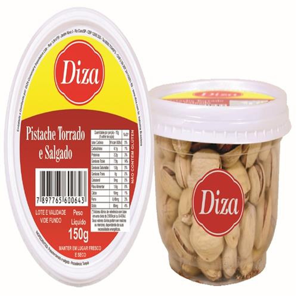 Pistache Torrado Salgado Pote 150g - Caixa com 12 Unidades