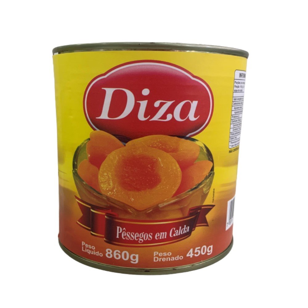 Pêssego em Calda Lata 450g - Caixa com 12 Latas