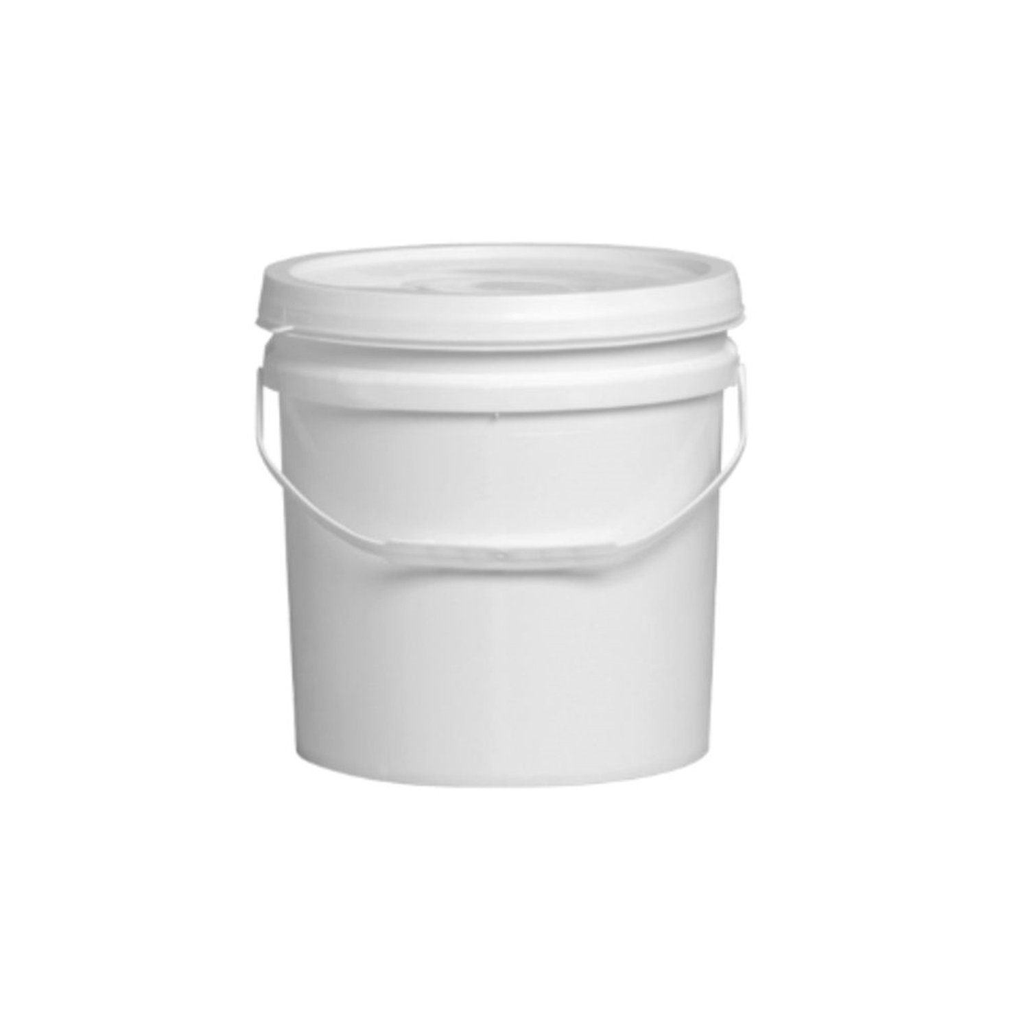 Balde Industrial Redondo 12L Com Tampa E Alça Plástica Branco Jaguar