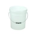 Balde Industrial Redondo 18L com Tampa e Alça Metal Branco Jaguar