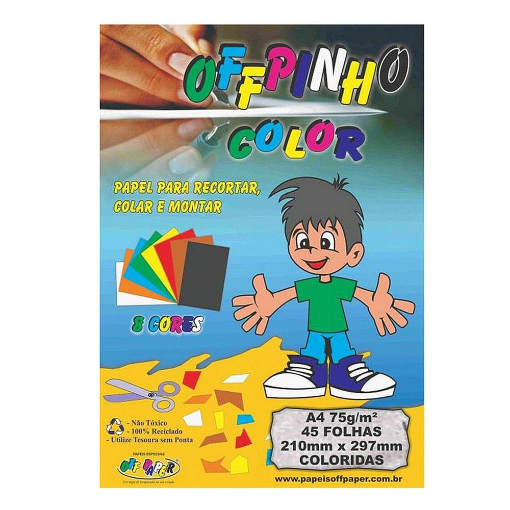 Papel Offpinho Color A4 210X297 Com 45 Folhas Ref 10074