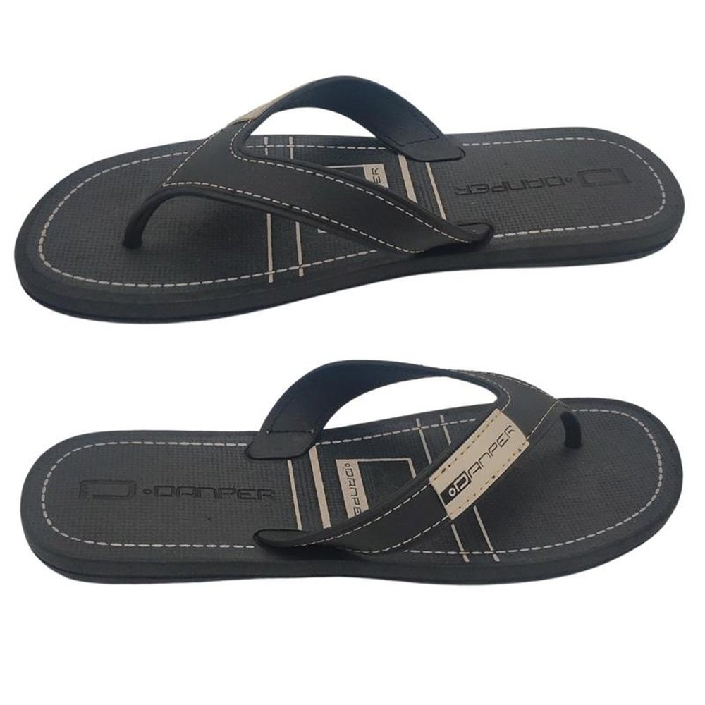 Chinelo Infantil De Dedo Criança Danper Casual Confortável Preto 36