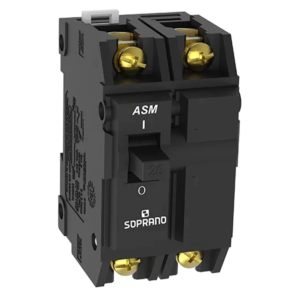 Disjuntor Soprano Nema 2P 30A ASM-B Preto
