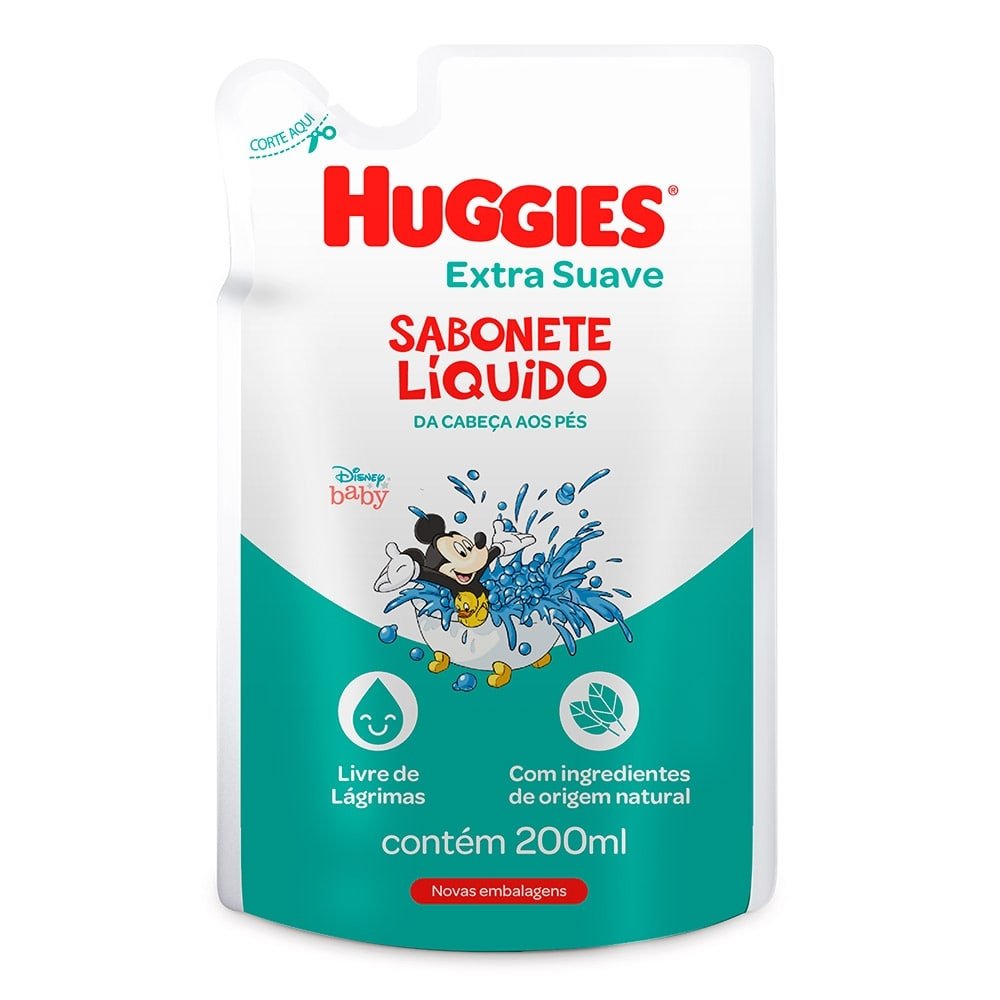Sabonete Líquido Huggies Extra Suave Refil 200ml