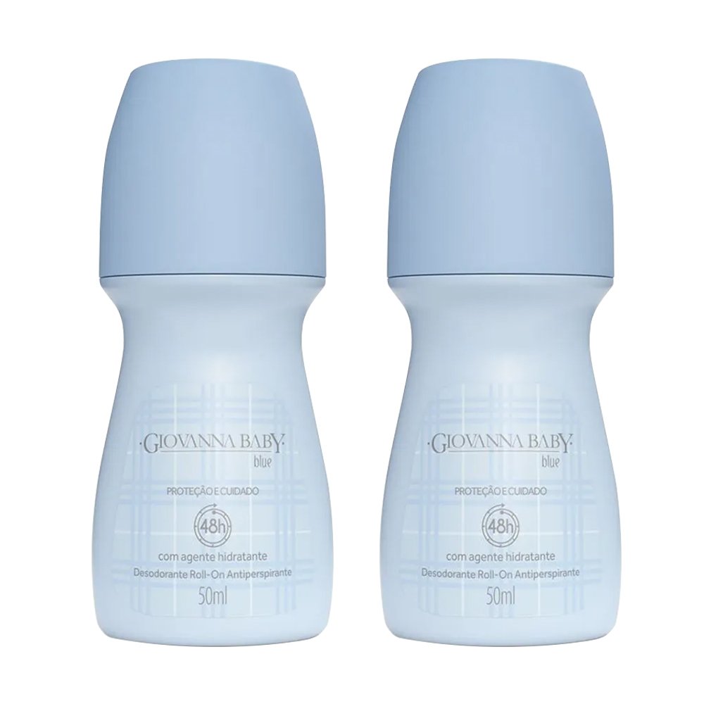 Desodorante Giovanna Baby Roll-On Blue 50ml - Embalagem com 2 Unidades