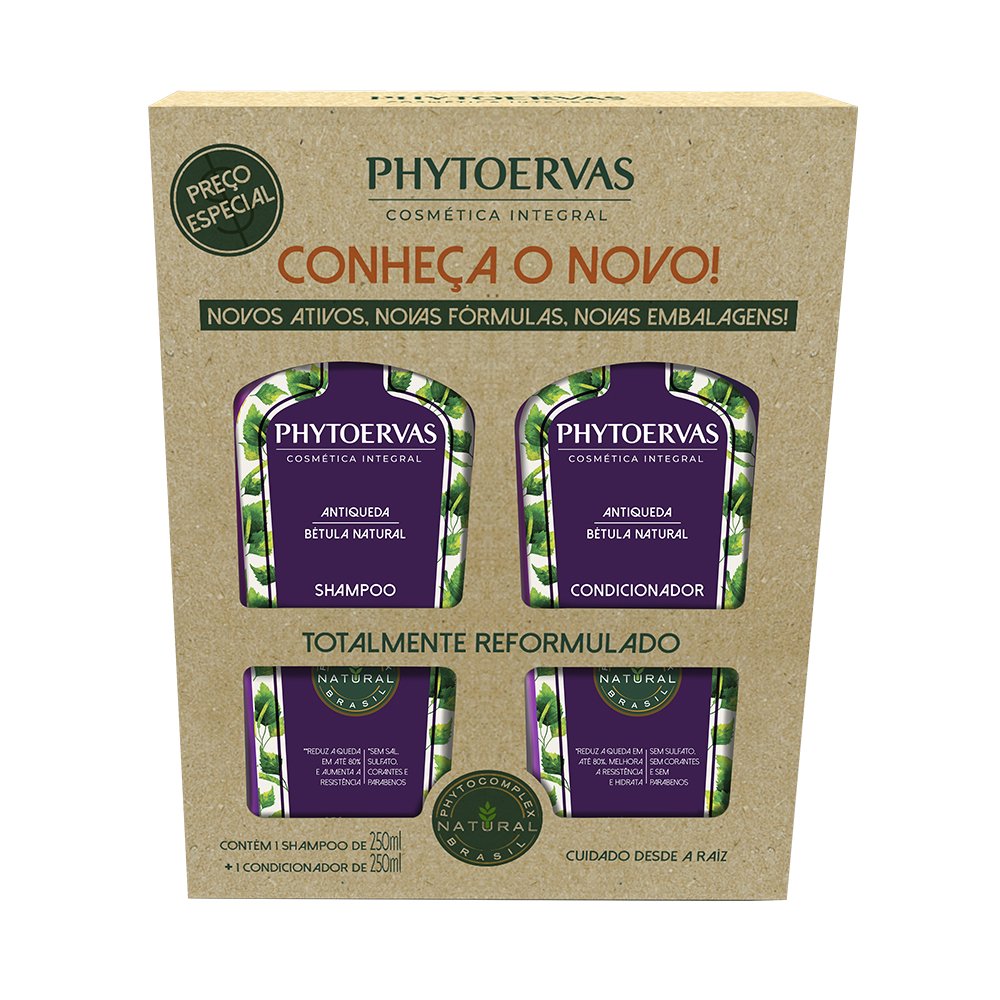 Kit Shampoo e Condicionador Phytoervas Antiqueda 250ml