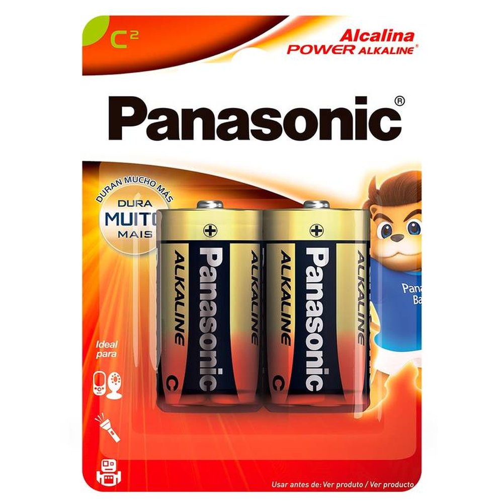 2 Pilhas Alcalinas C Panasonic
