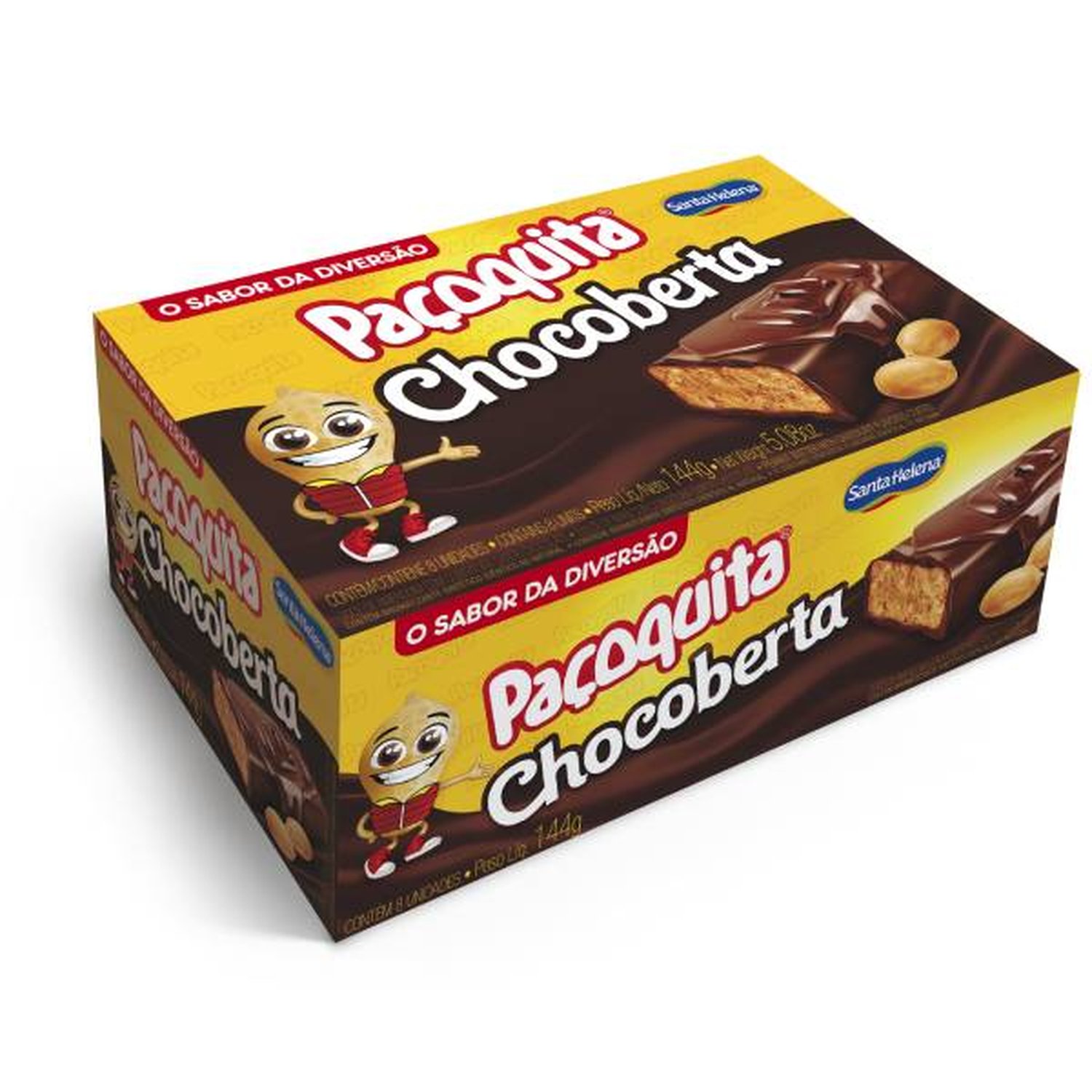 Paçoquita Coberta Com Chocolate Display De 144G Com 8 Unidades