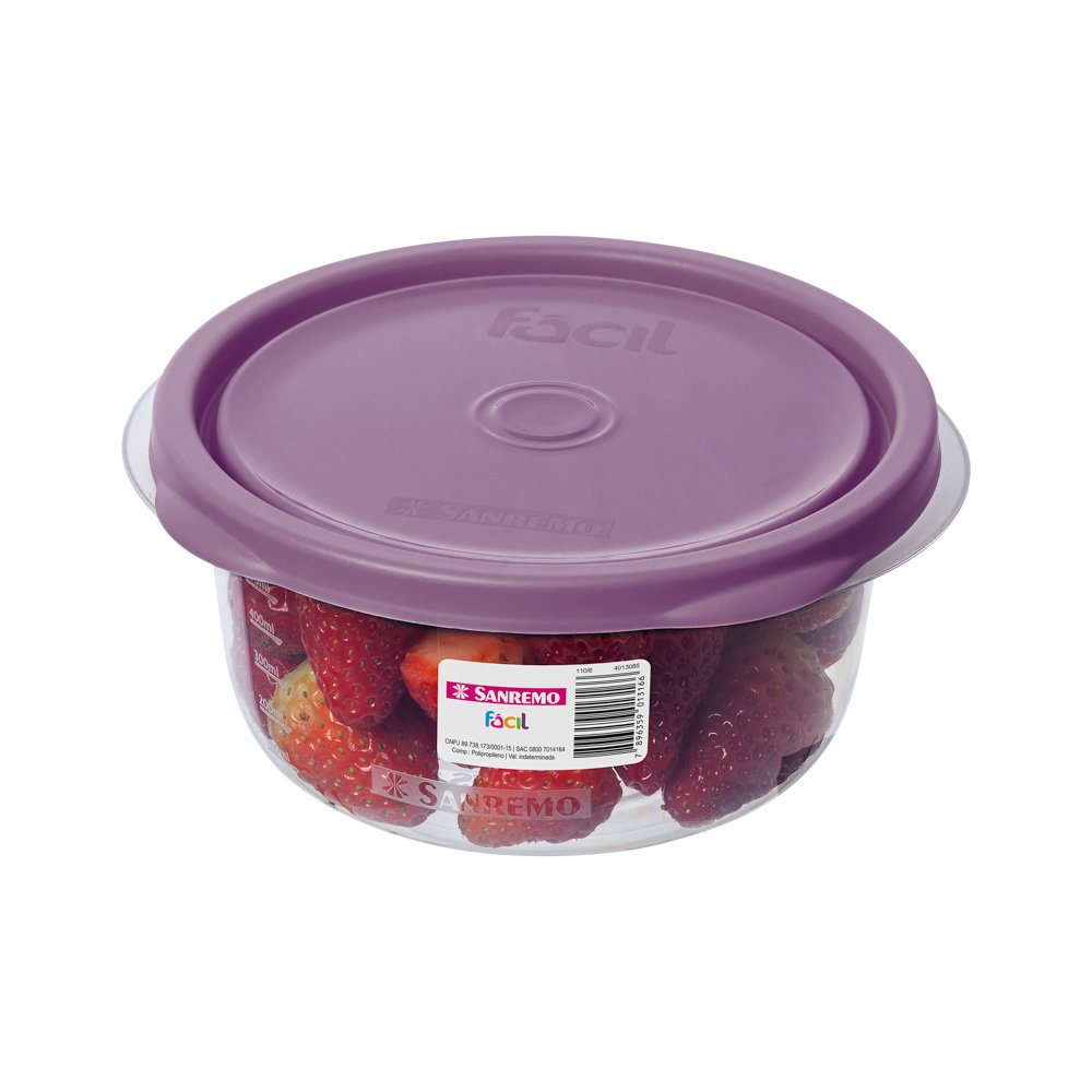 Pote Redondo Plastico Sanremo 620Ml