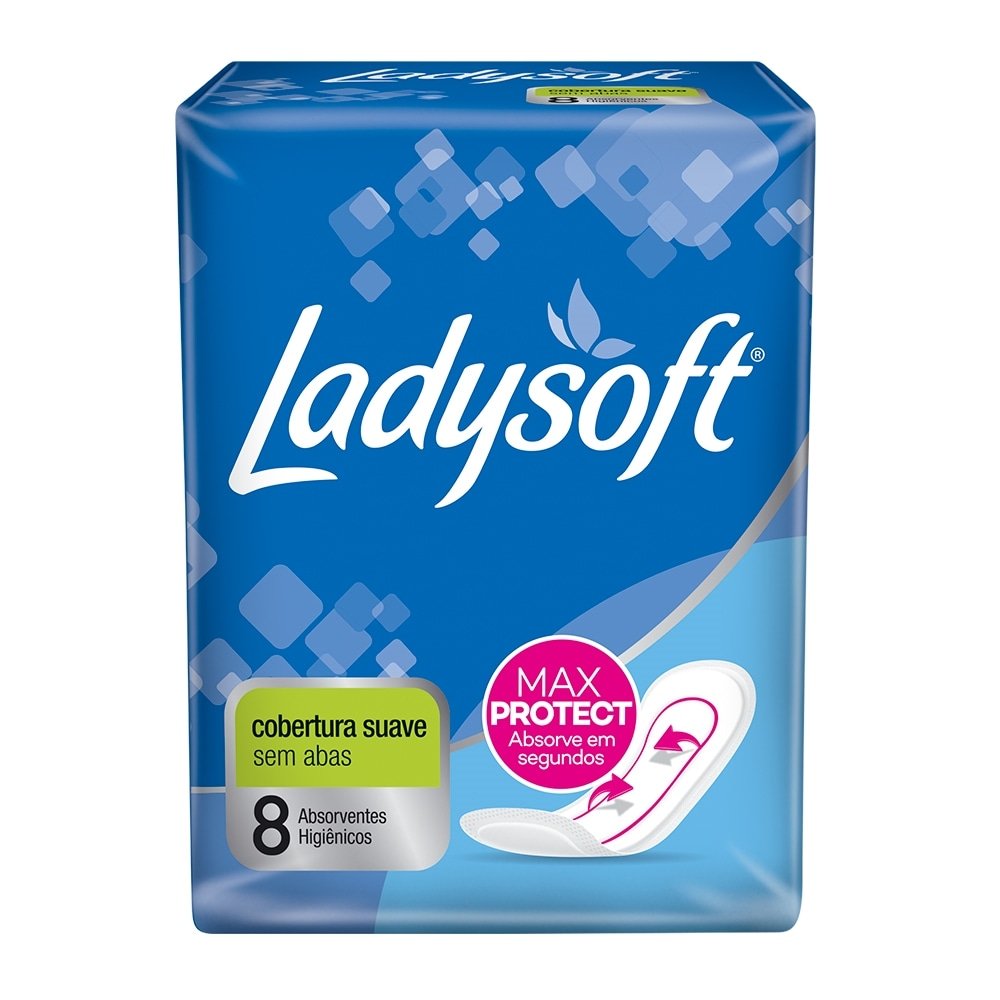Absorvente Ladysoft Normal Suave sem Abas - Embalagem com 8 Unidades