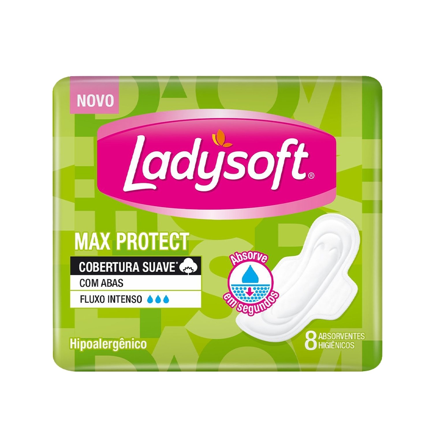 Absorvente Ladysoft Normal Suave com Abas - Embalagem com 8 Unidades