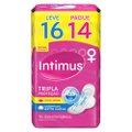 Absorvente Intimus Tripla Proteção Cobertura Extra Suave com Abas Embalagem com 16 Unidades