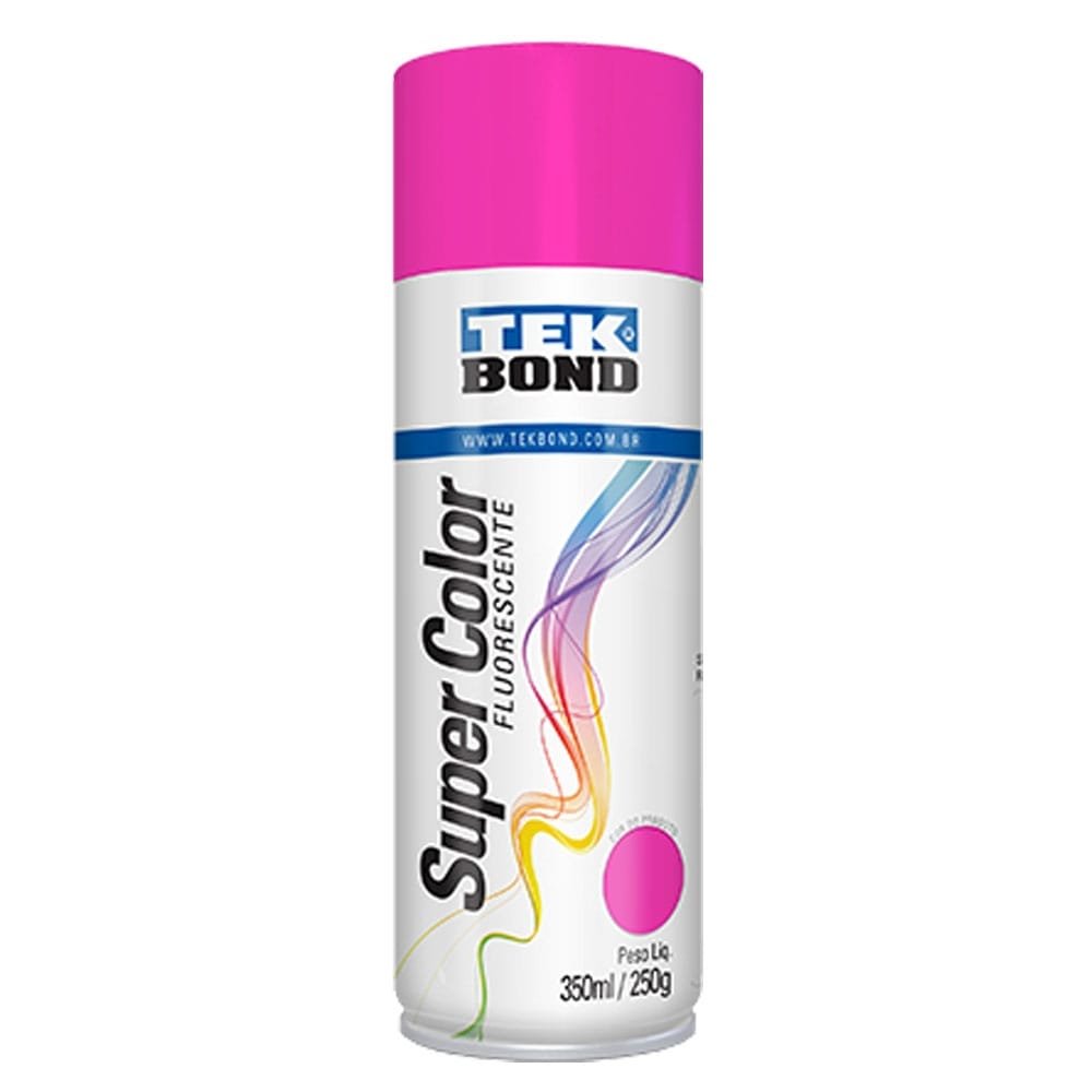 Tinta Spray Tekbond Rosa Fluorescente 350ml