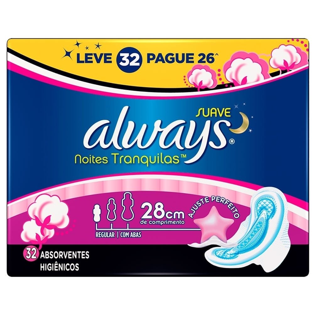 Absorvente c/ Abas Suave (Leve 32 e Pague 28)-Always