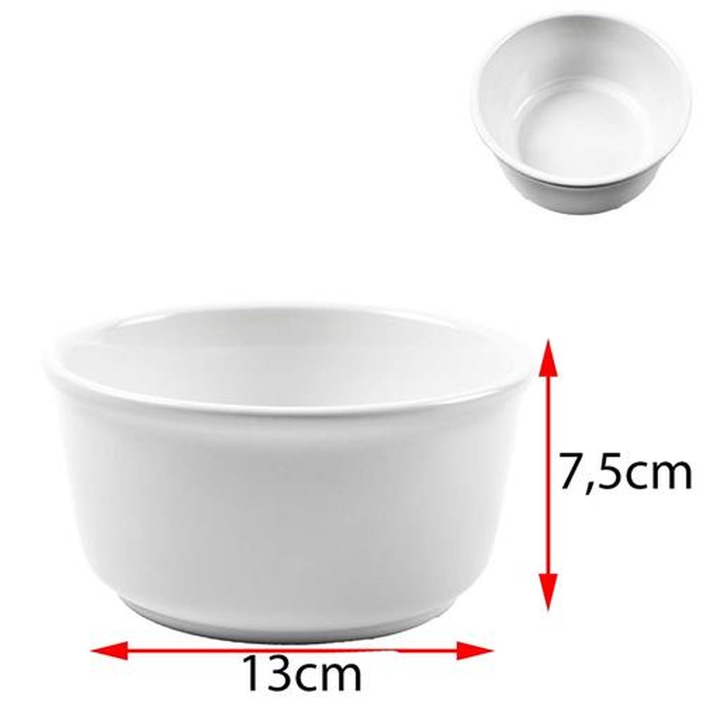Cumbuca 500Ml Redonda Porcelana Branco