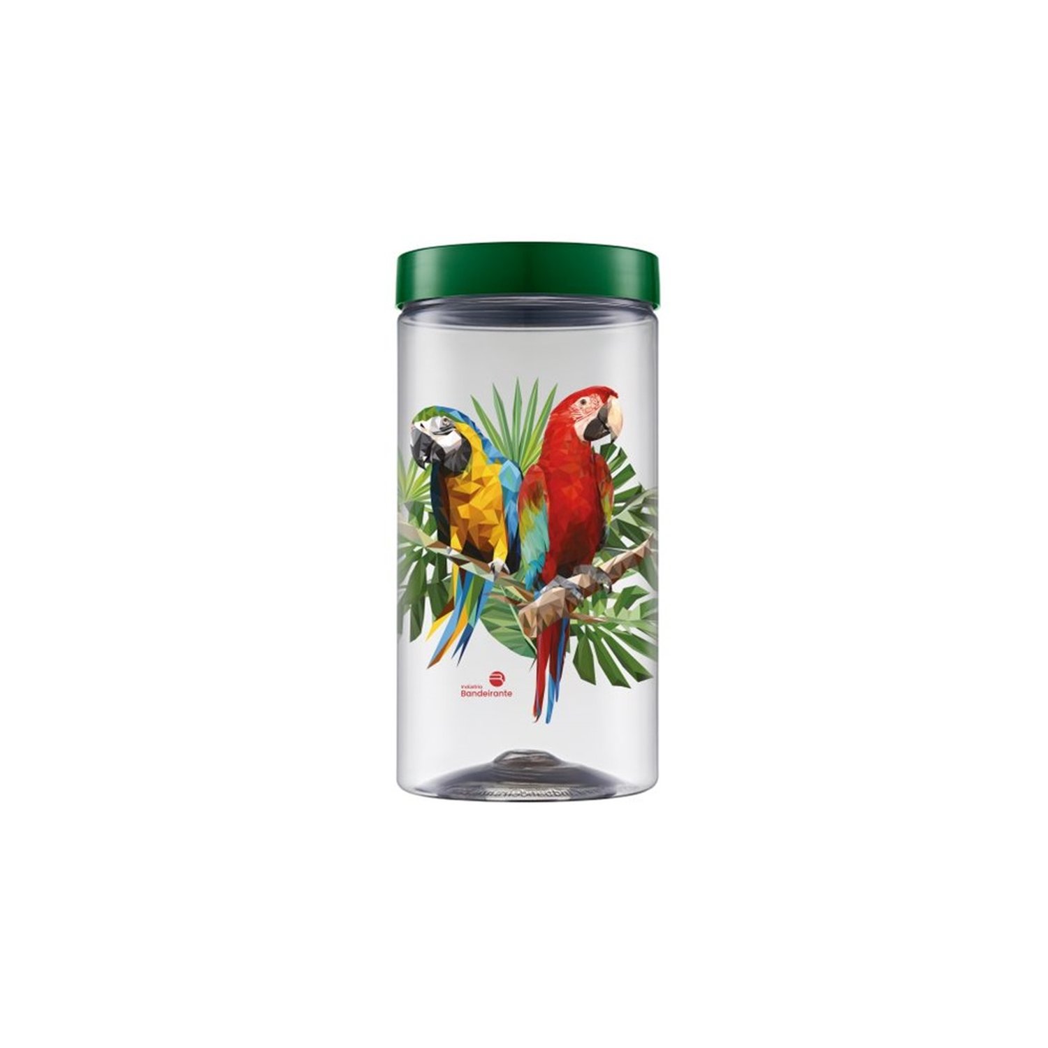 Pote Plástico 2,0L Redondo Decorado Amazônia Bandeirante