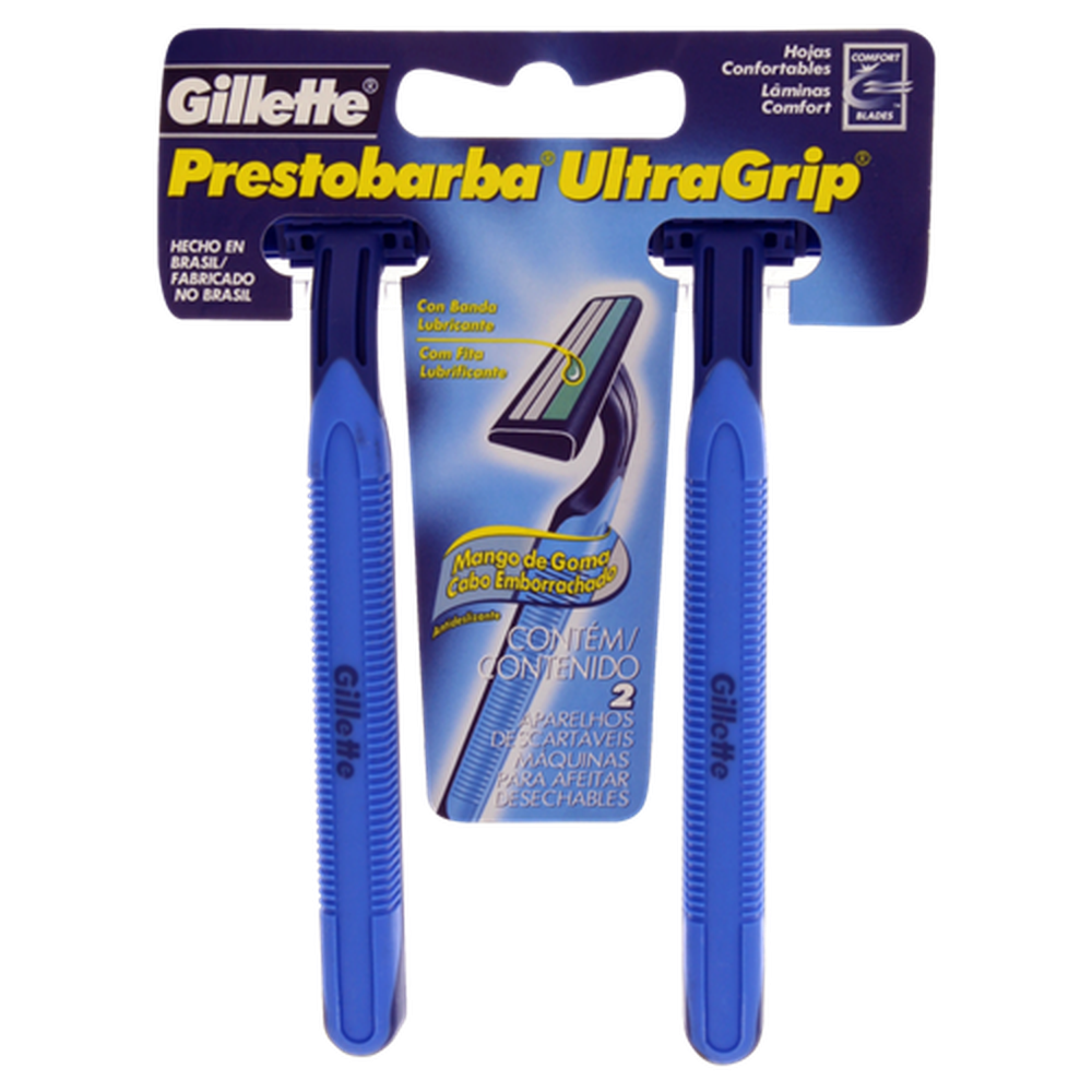 Gillette Prestobarba Ultragrip Fixo Azul - Cartela contém 24 unidades
