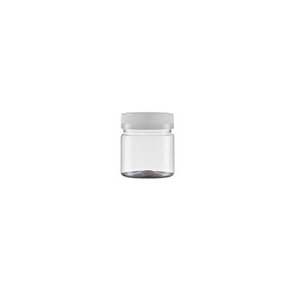 Pote Mini 150mL Transparente com Tampa Branca Bandeirante