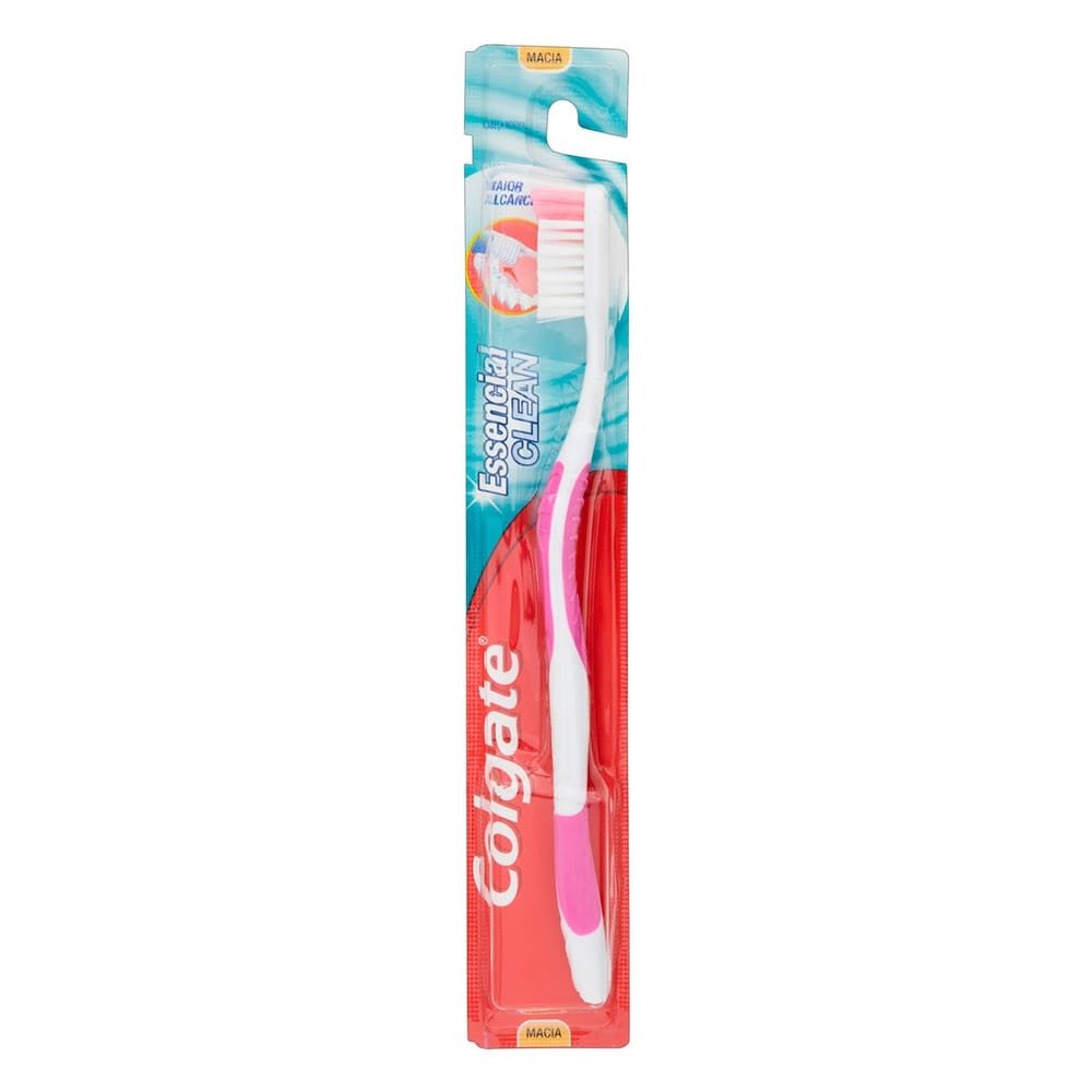 Escova Dental Colgate Essencial Clean Macia - Embalagem com 6 Unidades