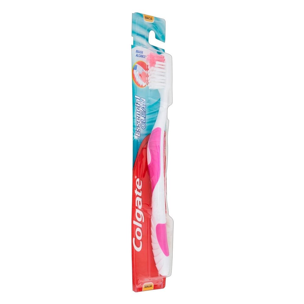 Escova Dental Colgate Essencial Clean Macia - Embalagem com 6 Unidades