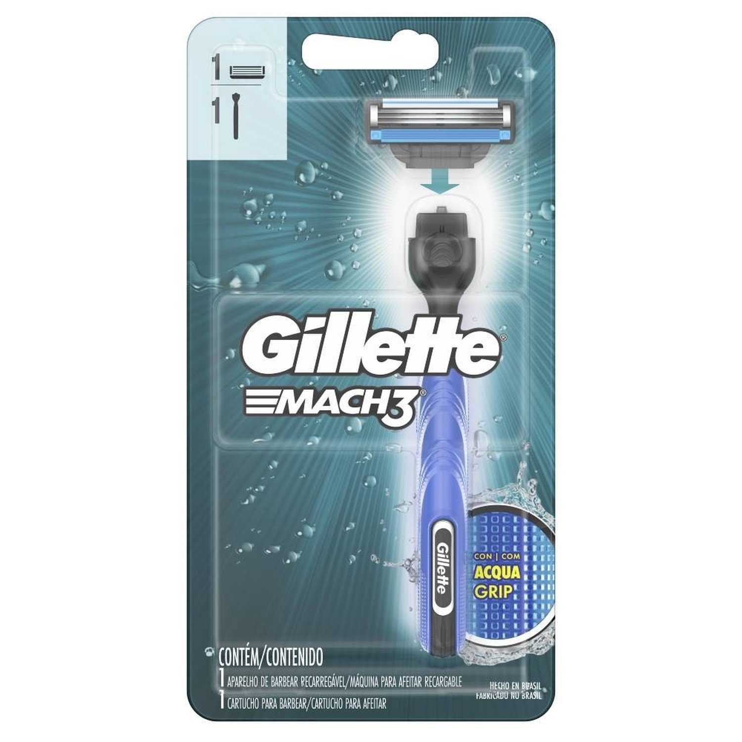 Aparelho Gillette Mach3 Acqua Grip Regular