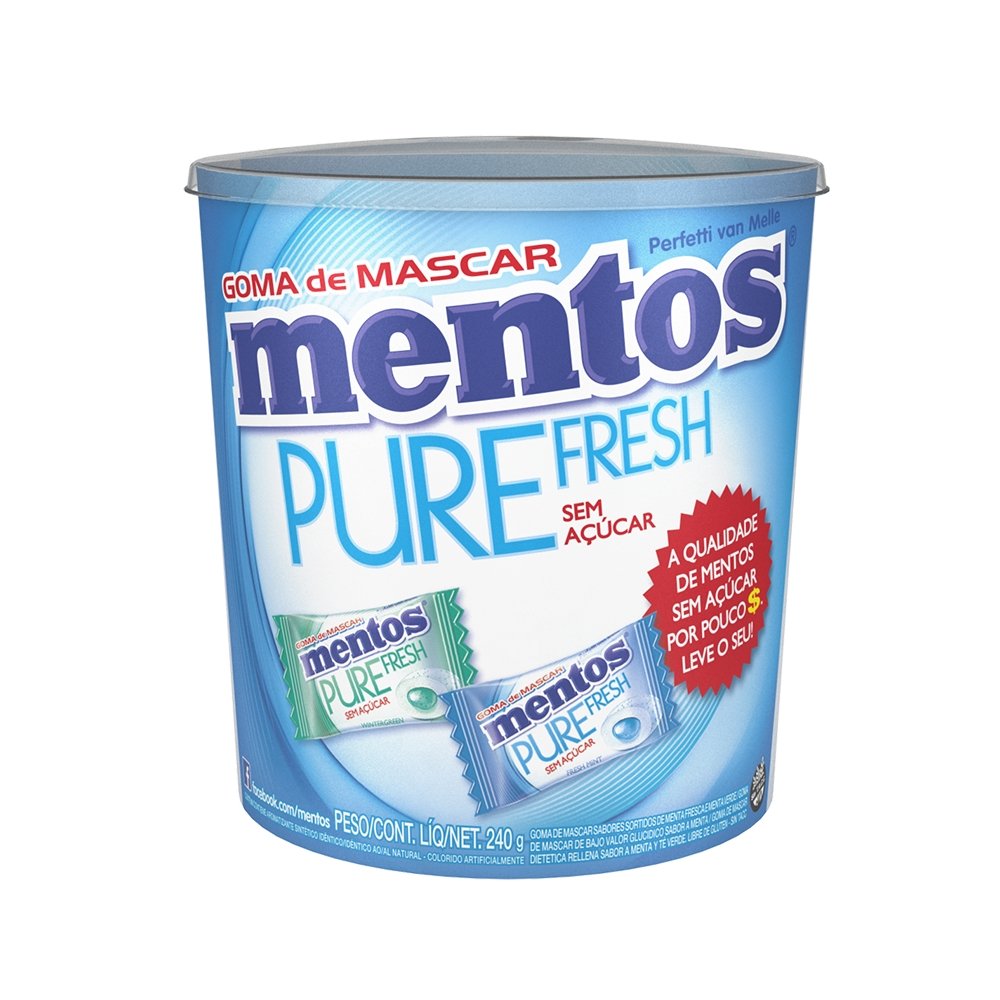 Mentos Pure Fresh Pote 1 Caixa Com 16 Unidades Sortidos Martins Atacado 1062