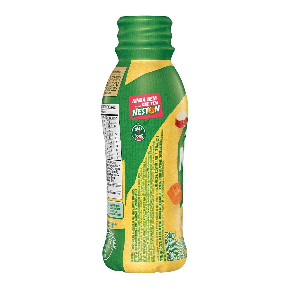 Bebida Láctea Nestlé Neston  Maçã, Banana e Mamão 280ml - Embalagem com 6 Unidades