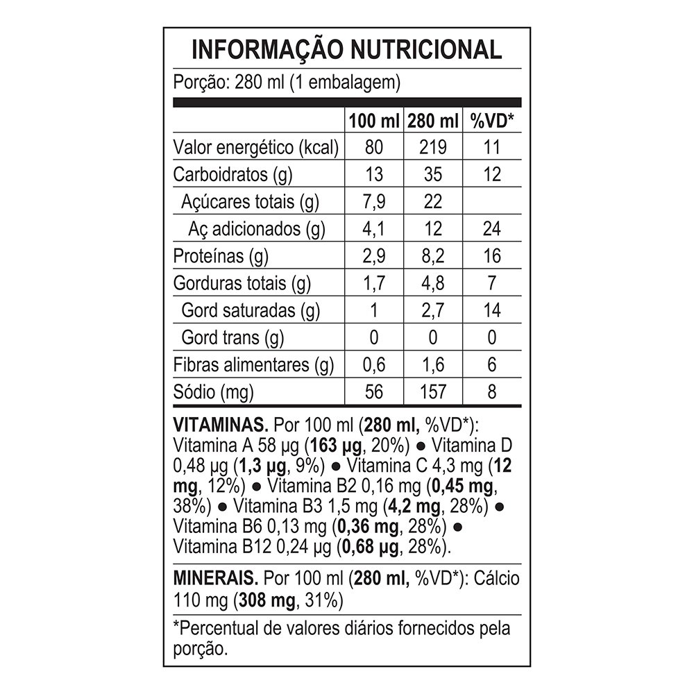 Bebida Láctea Nestlé Neston  Maçã, Banana e Mamão 280ml - Embalagem com 6 Unidades