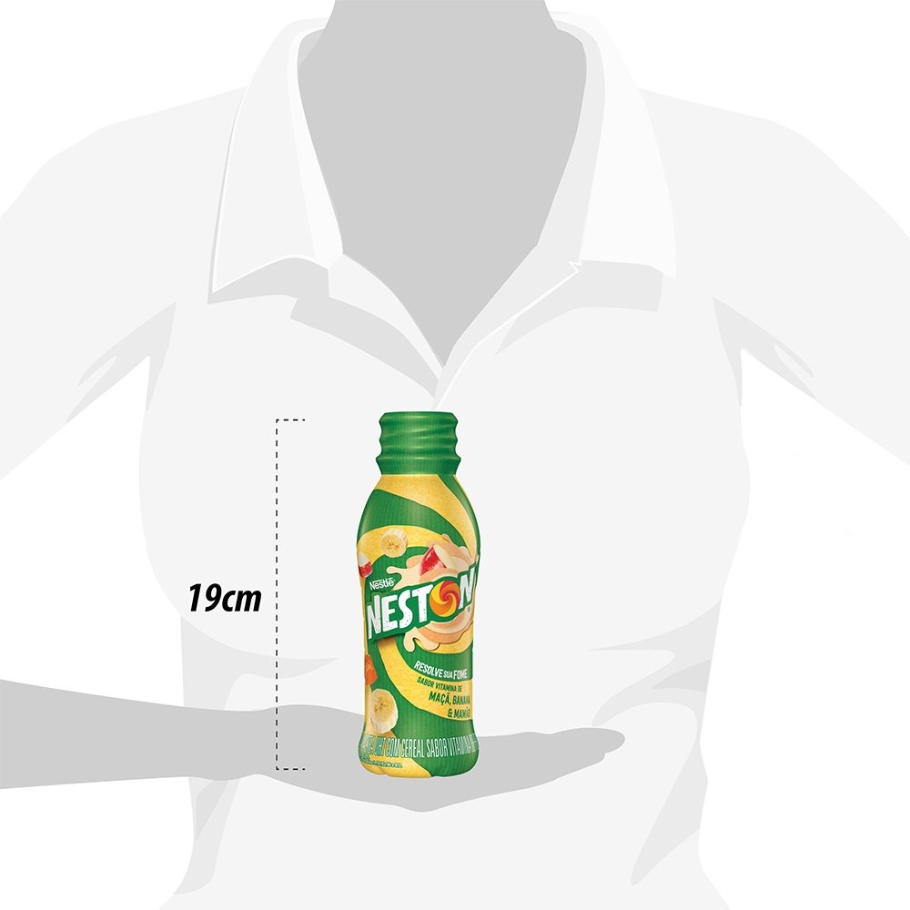 Bebida Láctea Nestlé Neston  Maçã, Banana e Mamão 280ml - Embalagem com 6 Unidades