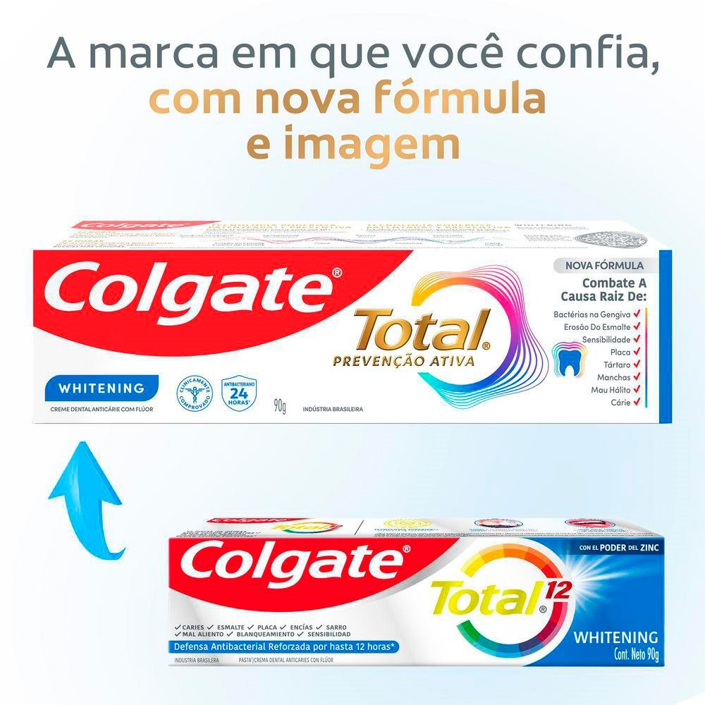 Creme Dental Colgate Total 12 Whitening 180g
