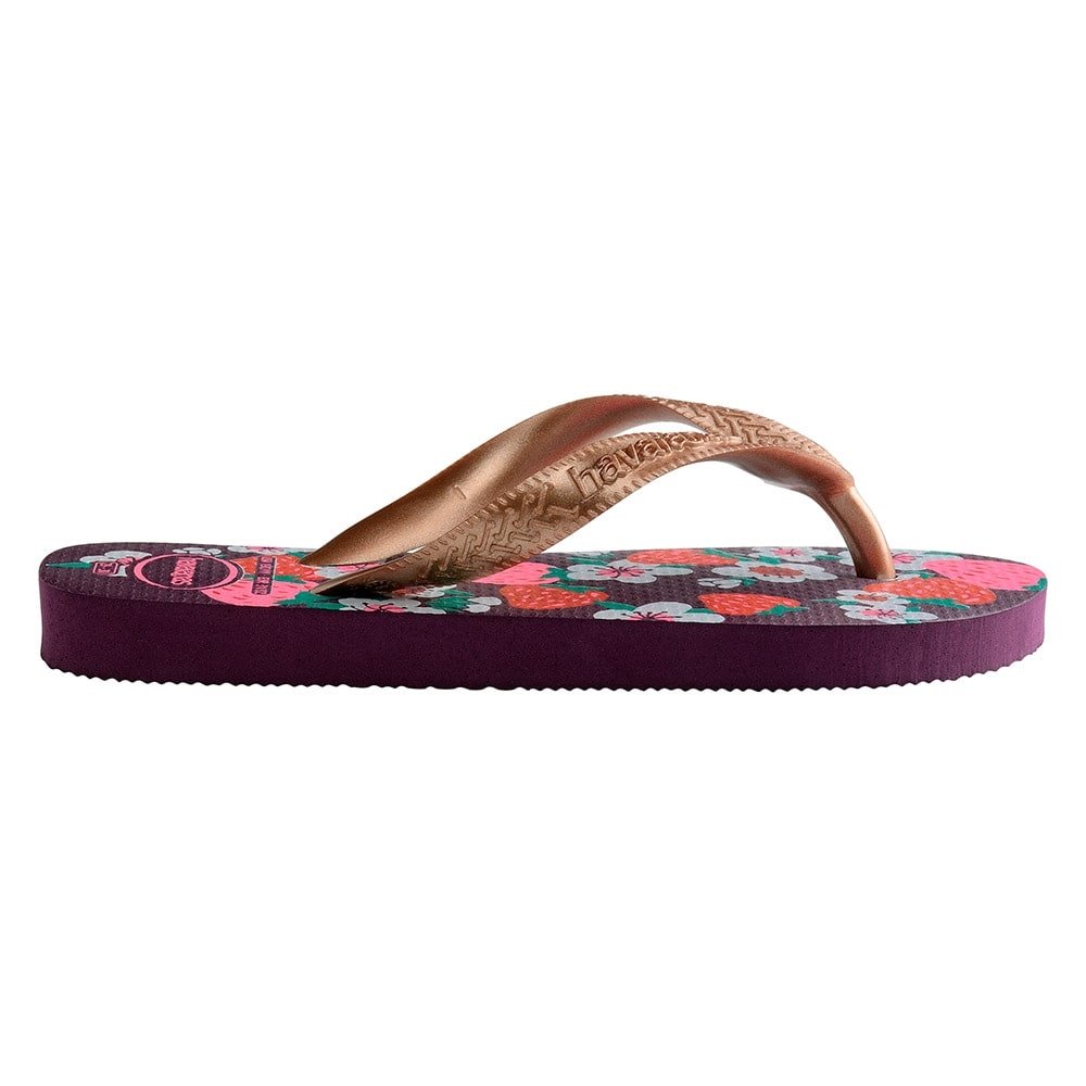 Havaianas Kids Flores Berinjela/Rosê Gold 25/6